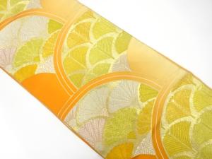 アンティーク　花青海波模様織り出し袋帯（材料）